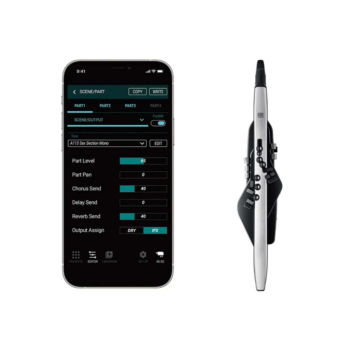 Aerophone Pro EditorのアプリUI
